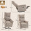Homcom HOMCOM Power Lift Chair for Elderly, Chenille, Pocket Spring, Light Brown 3