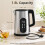 Homcom HOMCOM 3000W 1.5L Fast Boil Electric Kettle with LED Touch Control, Silver 3