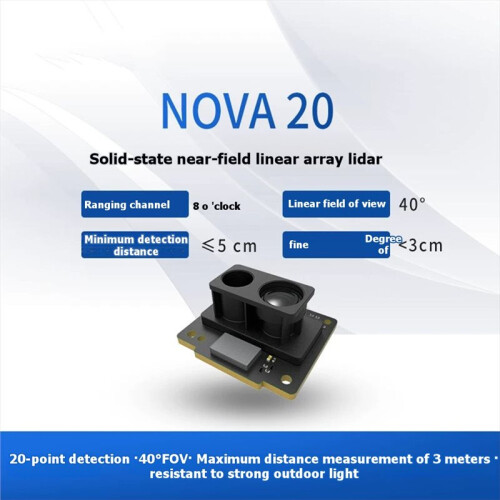 NOVA20 Solid-State Near-Field Linear LiDAR, 40, Maximum Range 3meter LiDAR Module 2