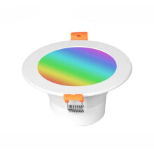 Tuya ZigBee 12W  LED-Einbaustrahler mit RGB-Farbdimmung, Rund, Kompatibel mit Alexa und  Home