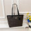 (Brown presbyopia) Classic old flower tote bag, open commuter shoulder bag 1