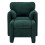 Modern Green Chenille Accent Armchair with Matching Footstool 3