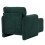 Modern Green Chenille Accent Armchair with Matching Footstool 4