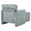 Modern Grey Chenille Accent Armchair with Matching Footstool 5