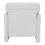 Modern White Chenille Accent Armchair with Matching Footstool 5
