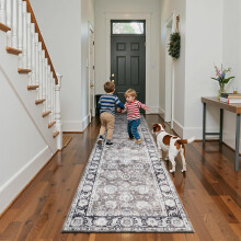 (80x300cm - Harmony) Moonlight Bedding Traditional Cashmere Runner 80x300cm | Soft Printed Non-Slip Rug (3 fT X 10 fT)