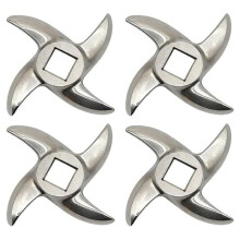 4-Pack 8 Meat Grinder Blades,Meat Grinder Blades Replacement Parts, Stainless Steel Knifes Cutter Replacement-Fits Most