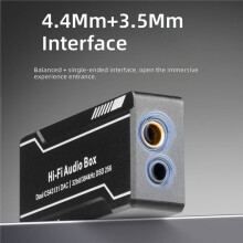 Tragbarer Audio-Decoder-Verstärker, Kopfhörerverstärker mit Hoher Verstärkung, Symmetrischer Ausgang, PCM 384 KHz HiFi-Decoder