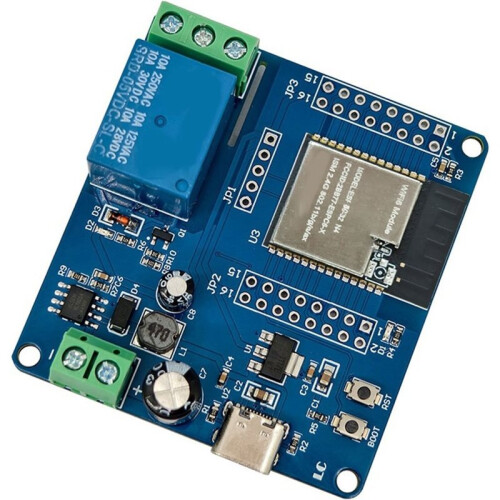 Módulo de Placa de Desarrollo ESP32-C6 WIFI   5-60V Módulo de Relé de 1 Canal Interfaz Tipo C Kit Electrónico DIY