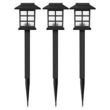 Outdoor Solar Powered Warm Lights Kit, 3 Pack Bright Premium Quality Rain-Proof Walkway Path Patio Yard Lawn Garden Lamp