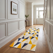 (80x300cm - Brio) Moonlight Bedding Printed Rug Crystal Runners 80x300cm | Soft Non-Slip Hallway Kitchen Rug