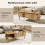 Natural Coffee Table - Vertical Grooves & Lift-Top 4