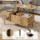 Natural Coffee Table - Vertical Grooves & Lift-Top 6