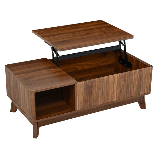 Lift-Top Coffee Table with Open Side Compartment 2