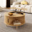 Round Lift-Top Coffee Table with Sliding Door, MDF 1