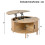 Round Lift-Top Coffee Table with Sliding Door, MDF 2