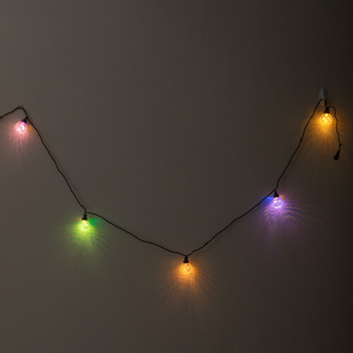 Premier 4.5m Connectable Christmas Globe Lights with Warm White & Multi-Coloured LEDs 1