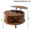 Round Lift-Top Coffee Table with Sliding Door, MDF 2