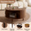 Round Lift-Top Coffee Table with Sliding Door, MDF 6