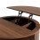 Round Lift-Top Coffee Table with Sliding Door, MDF 8