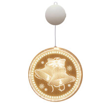 Ronde hanglampen met kerstmotief en ophangring.