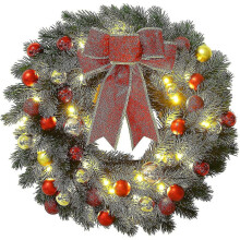 Krans met lichtjes, kerstkransen, deurdecoraties, Ty
