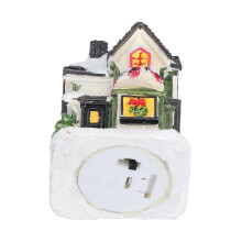 GPB Christmas Village House LED Christmas Resin Light House with LED Light Battery Operated