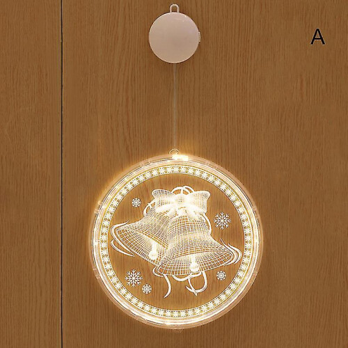 Round Hanging Lights With Christmas Elements Pattern & Hanging Ring 2