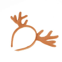 Geweih-Haarreif, Rentiergeweih-Haarreif, Weihnachtsdekoration, Hellbraun, 1 Stück