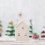 Christmas Statues Ceramic Lighting House for Decor 2Pcs Grey 2