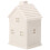 Christmas Statues Ceramic Lighting House for Decor 2Pcs Grey 3