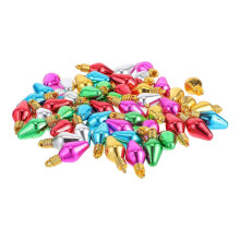 Mini Christmas Light Bulb Beads Multi Color for Crafts 50Pcs Hanging Bulbs