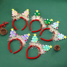 Paillettenbesetztes Haarband in Form eines Weihnachtsbaums, Weihnachtshaarspange, Partydekoration für Erwachsene und Kinder, hellgrün. szshsy02