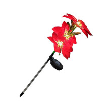 Kerstbloemlampje op zonne-energie voor buiten in de tuin, als decoratie.