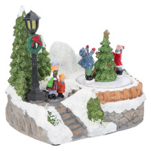 LED Music Small House Resin Decoration for Christmas 1Pcs Colorful Lights