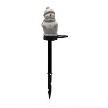 Kerstdecoratieverlichting, waterdicht en koubestendig, op zonne-energie, sneeuwpoppenlampjes op prikkers, buitenverlichting voor tuin en landschap.