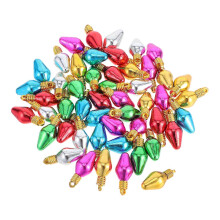Christmas Light Bulb Beads Mini Hanging Bulbs for DIY Festive Decoration 50Pcs