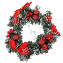 Kerstkrans met lichtjes, deurhanger, decoratie (1 stuk)