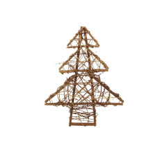 Kerstkrans/kerstslinger voor decoratie, 1 stuk, lichtbruin, hangend ornament