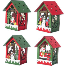 Light decorations, country decor, desk ornament, Christmas village house