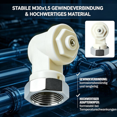 90 Grad Thermostat Adapter 2 Stück, M30 x 1,5 2