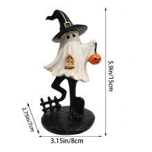 Halloween- und Weihnachtsdekoration aus Kunstharz, handbemalte Figuren, festliche Atmosphäre, Wohndekoration