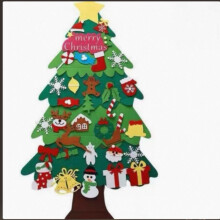 Filz-Weihnachtsbaum, handgefertigt, DIY-Puzzle, weihnachtliche Dekoration, 3D-Weihnachtsbaum für Eltern und Kinder