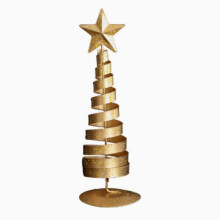 Kreativer goldener Weihnachtsbaumschmuck aus Eisen, Pentagramm-Weihnachtsbeleuchtung, luxuriöser Schreibtischschmuck
