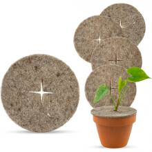 Discuri de mulcire din lână de oaie pentru plante, 40 cm, 5 bucăți