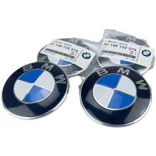Juego de 2 emblemas de repuesto para capó y maletero de BMW de 82 mm + 74 mm para todos los BMW E30 E36 E46 E34 E39 E60 E65 E