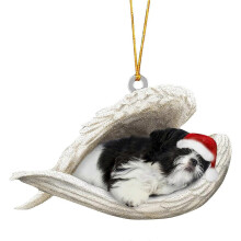 Festival Angel Dog Acrylic Hanging Ornament Christmas Tree Decoration For Decoration Festival Tree Car Interiors Display Multicolor