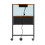 Rustic Brown Mobile Bedside Table Nightstand w/ LED Strip Light, Socket & USB Ports, Storage Drawer 5