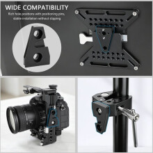V-Vergrendelingswigplaat met 1/4"-20 Anti-Draai-Accessoirebevestiging, Snelkoppelingsvoet met Zwaluwstaart voor Camera-Rig