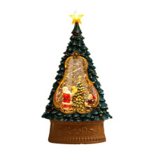 Carillon natalizio luminoso, effetto neve automatico, atmosfera suggestiva, piccola decorazione luminosa notturna